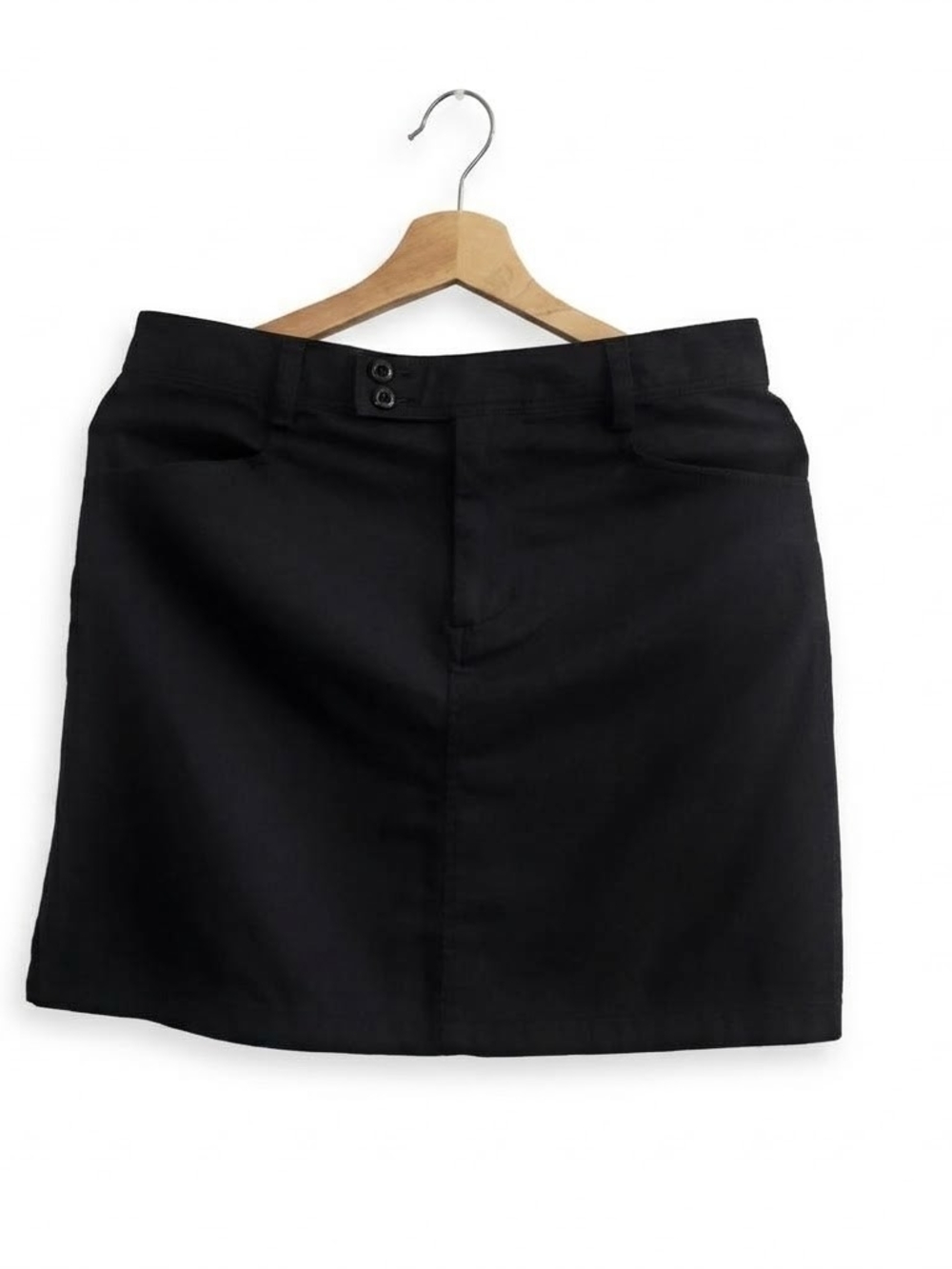 VTG Ralph Lauren Polo Chino Mini Skirt Sz 8 Navy Preppy 90's Quiet Luxury
